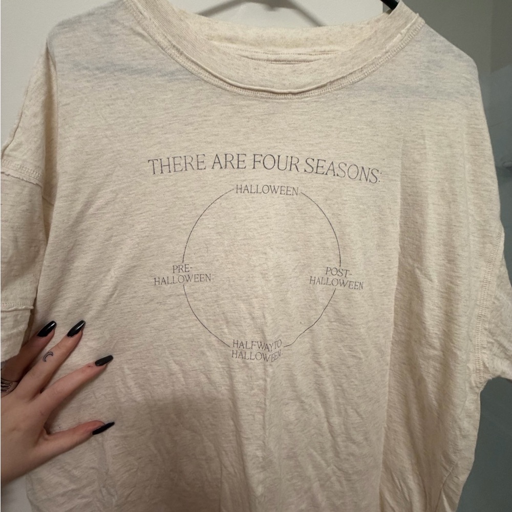 Aerie Cream Halloween Graphic Tee